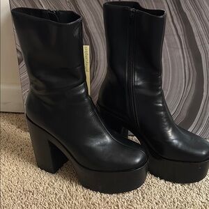 Jeffrey Campbell Black Platform Boots